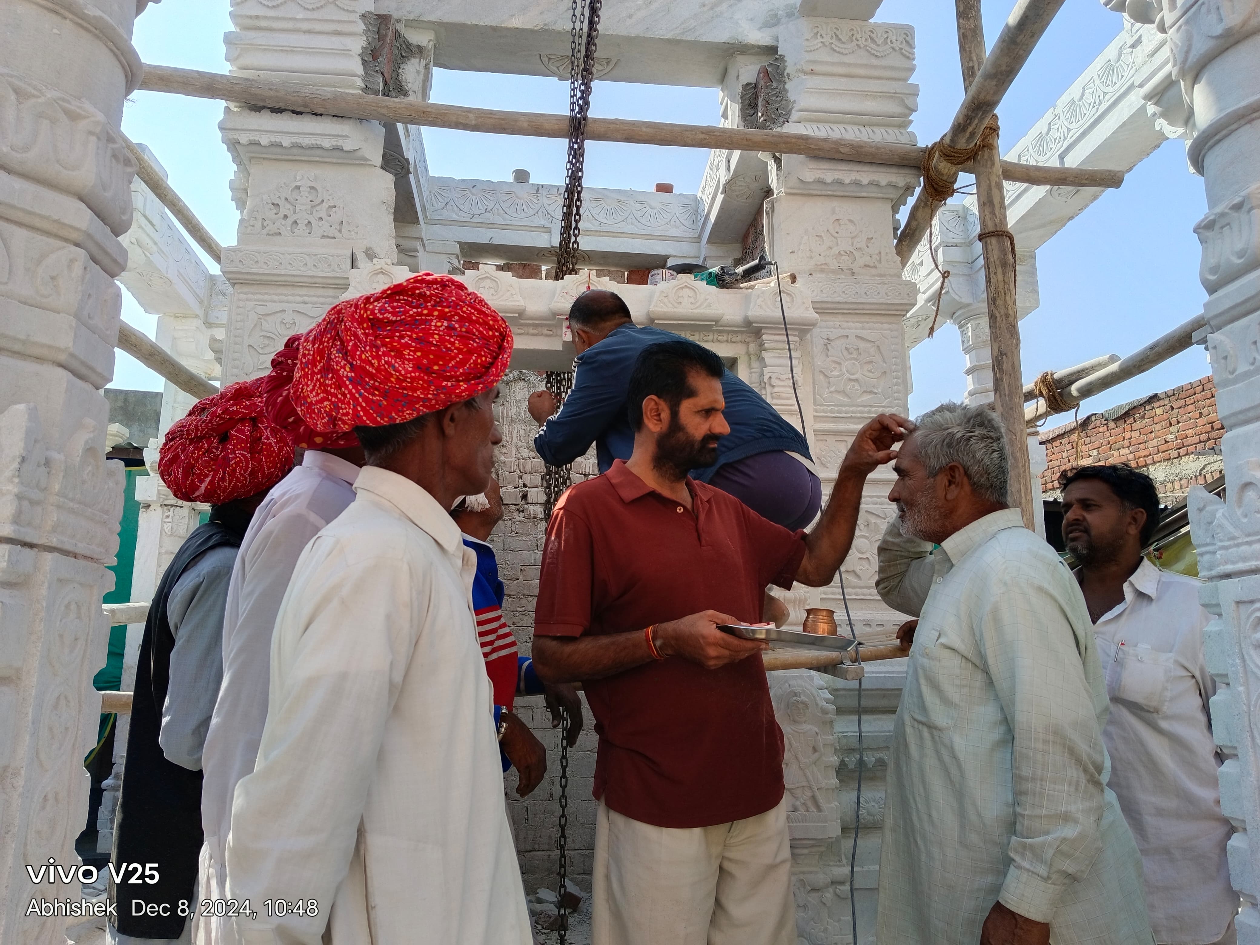 Temple construction in progress